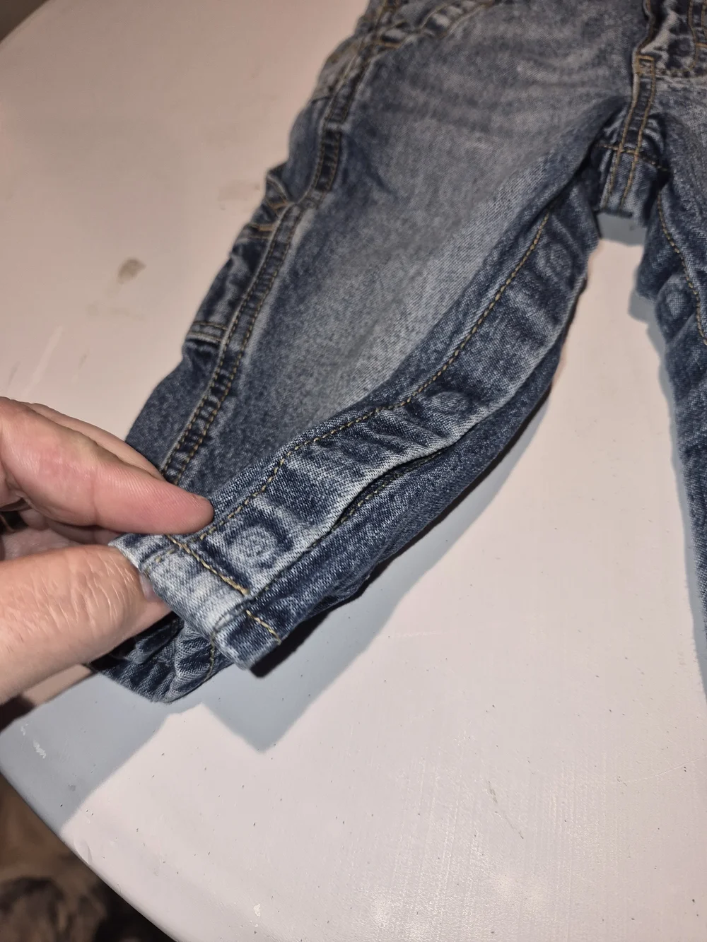 OshKosh B'gosh Blue Denim Overalls Size 9-12 Months
